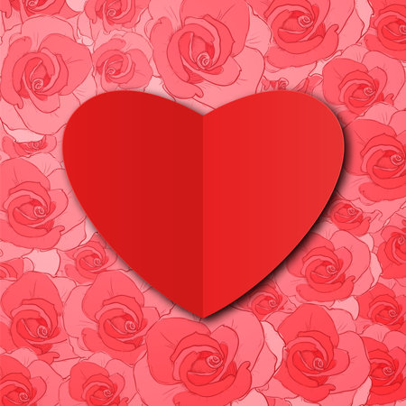 Invitation cards with roses. Vector illustrationのイラスト素材