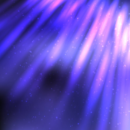 Bright shining fire lines with sparkles on blurred background. Vector illustration for your designのイラスト素材