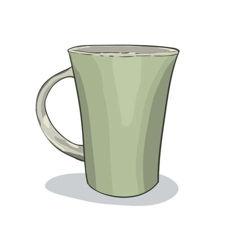 Vector color illustration of painted cupのイラスト素材