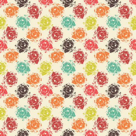 Seamless colorful pattern. Vector background with blotsのイラスト素材