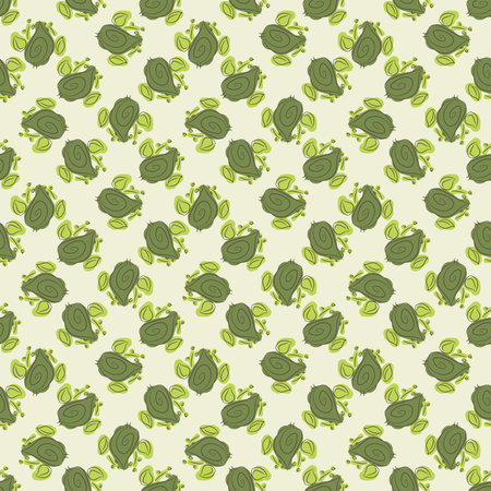 Seamless colorful doodle pattern. Abstract floral wallpaper. Vector background. Patterned paper for scrapbook albumsのイラスト素材