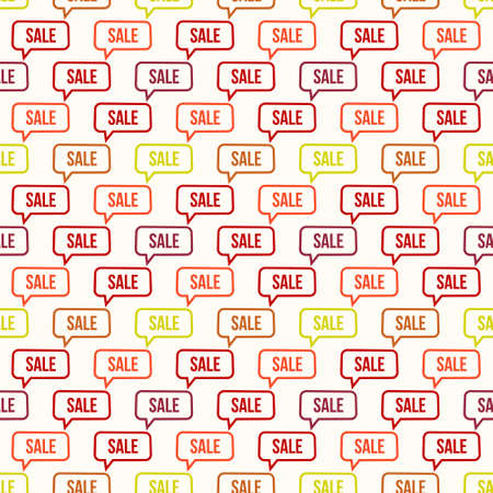 Seamless colorful pattern. Vector background with sale bubbleのイラスト素材