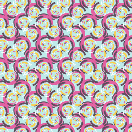 Seamless colorful wallpaper pattern. Abstract geometric vector background. Patterned paper for scrapbook albums.のイラスト素材