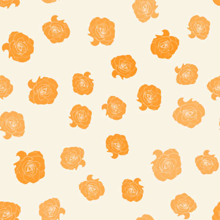 Seamless colorful pattern. Vector background with flowers in retro style. Patterned paper for scrapbook albums.のイラスト素材