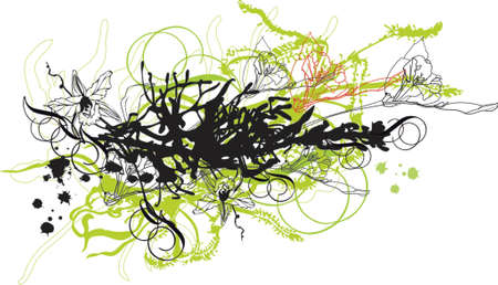 abstract floral backgroundのイラスト素材