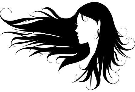 woman with curly black hairのイラスト素材
