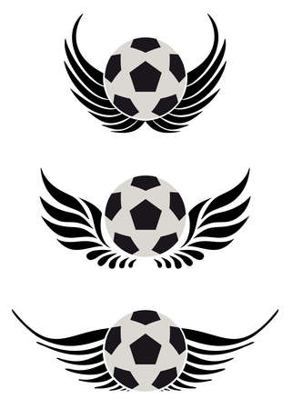soccer balls with wingのイラスト素材