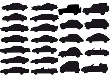 set of car silhouettesのイラスト素材