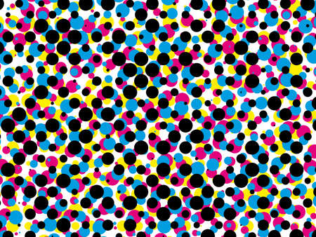 cmyk, halftone dot pattern, vector backgroundのイラスト素材