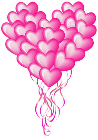 big balloon heartのイラスト素材