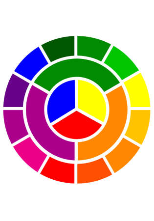 color circle over white background, vector illustrationのイラスト素材