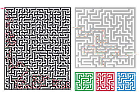 set of labyrinthsのイラスト素材