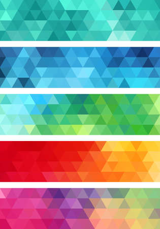 abstract geometric banner, set of vector design elementsのイラスト素材