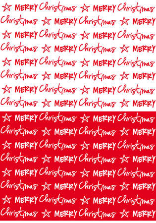Merry Christmas seamless pattern for wrapping paper, banner or card, vector setのイラスト素材