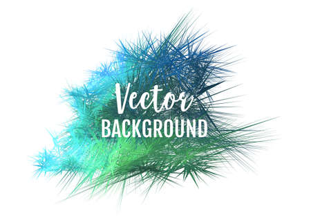Abstract green and blue banner vector illustration over white backgroundのイラスト素材