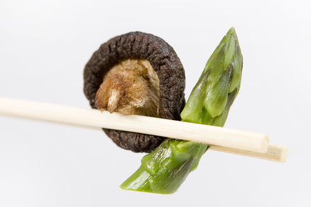 Chopsticks with vegetablesの写真素材