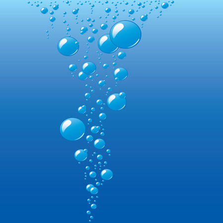 Air bubbles rising through water. Vector.のイラスト素材