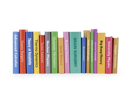 Genius books on white.の写真素材