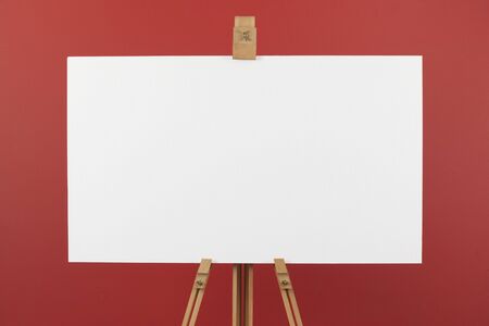 Canvas on easelの写真素材