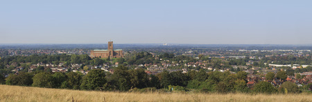 Guildford - large panorama showing Cathedral.の写真素材