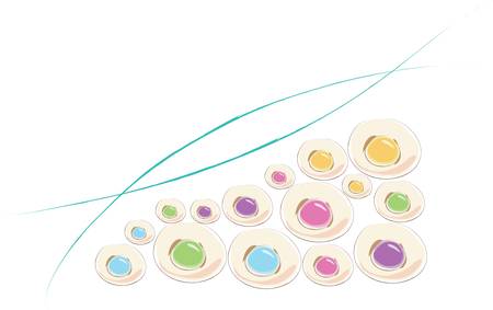 Colorful Circle Button Cookies for Corner.のイラスト素材