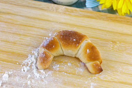 Scene of fresh and tasty sweet bread rolls