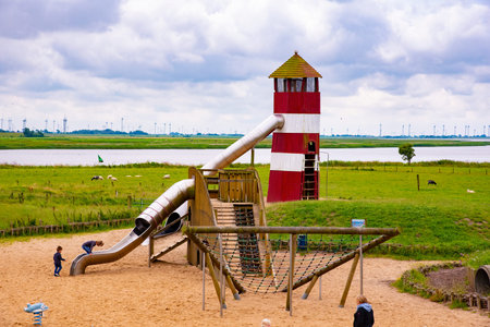 The children plaground at Multimar Wattforum which is the Information Centre of the National Park Schleswig-Holstein Wadden Sea. Taken in Schleswig-Holstein, Germany on July 17, 2016のeditorial素材