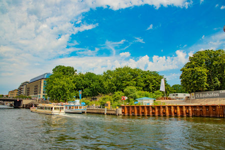 Boat tour on Spree river in Berlin, Germany on July 21, 2016のeditorial素材