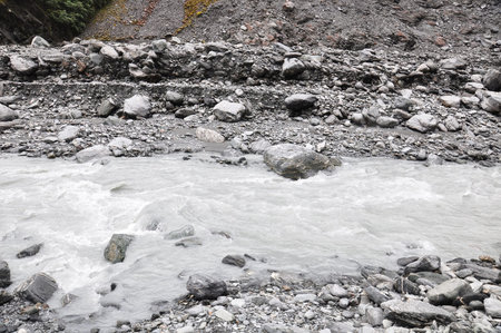 Franz Josef Glacier in Westland Tai Poutini National Park on the West Coast of South Island, New Zealandの写真素材