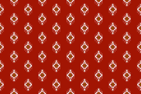 Geometric ethnic oriental seamless pattern traditional Design for background,carpet,wallpaper.clothing,wrapping,Batik fabric,Vector illustration.embroidery style - Sadu, sadou, sadow or sadoのイラスト素材