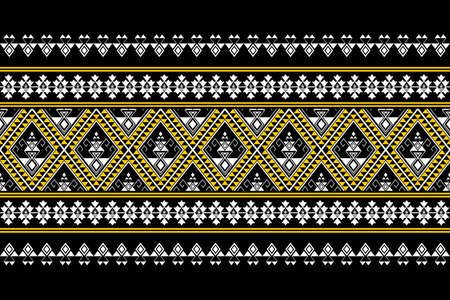 Geometric ethnic oriental seamless pattern traditional Design for background,carpet,wallpaper.clothing,wrapping,Batik fabric,Vector illustration.embroidery style - Sadu, sadou, sadow or sadoのイラスト素材
