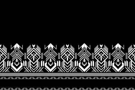 Geometric ethnic oriental seamless pattern traditional Design for background,carpet,wallpaper.clothing,wrapping,Batik fabric,Vector illustration.embroidery style - Sadu, sadou, sadow or sadoのイラスト素材