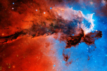 Nebulae and stars in outer space.の写真素材