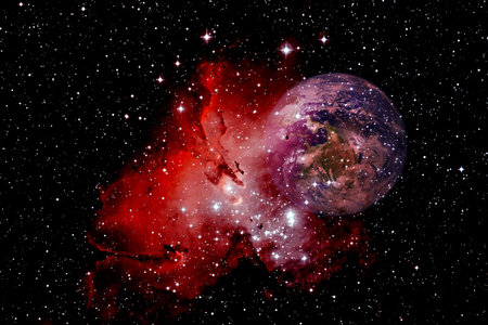 Planet Earth in outer space.