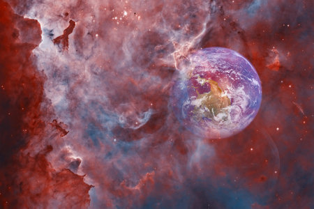 Planet Earth in outer space.