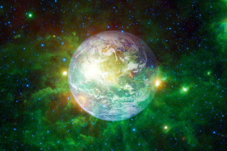 Earth. Solar system. Awesome print for wallpaper.の写真素材