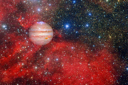 Jupiter. Solar system. Cosmos art.