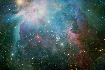 Outer space art. Starfield. Awesome nebulae.の写真素材