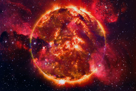 Sun. Solar System.の写真素材