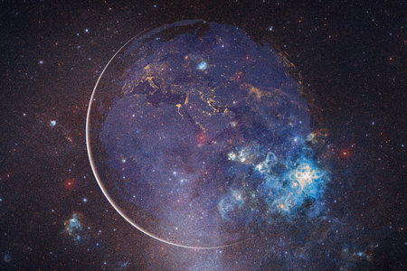 Planet Earth. Science fiction wallpaper.