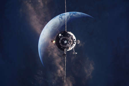 Planet Earth. Science fiction wallpaper.の写真素材