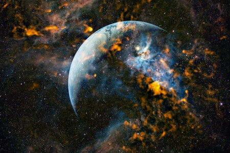 Planet Earth. Science fiction wallpaper.の写真素材