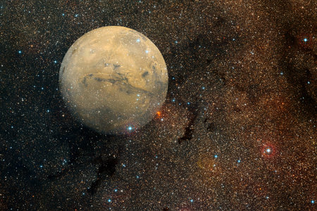 Planet Mars. Solar system.