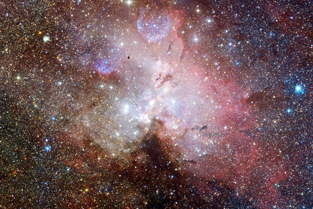 Outer space art. Starfield.