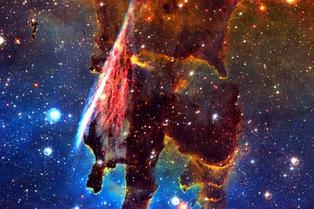 Cosmic landscape. Nebula.の写真素材