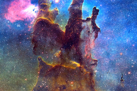 Outer space art. Starfield.