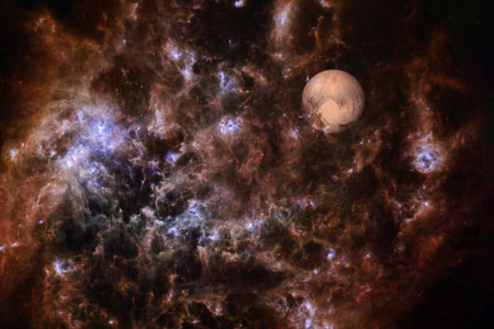 Endless universe with stars and galaxies in outer space. Cosmos art.