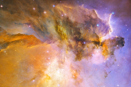 Endless universe with stars and galaxies in outer space. Cosmos art.の写真素材