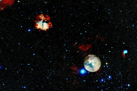 Outer space. Science fiction cosmos.