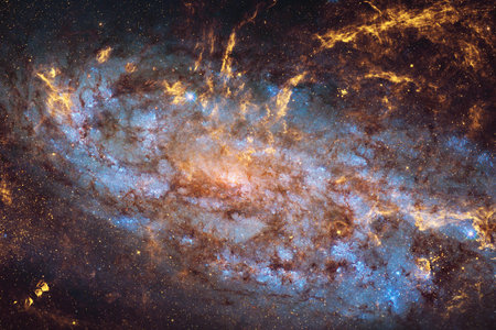 Cluster of stars. Starfield. Nebula.